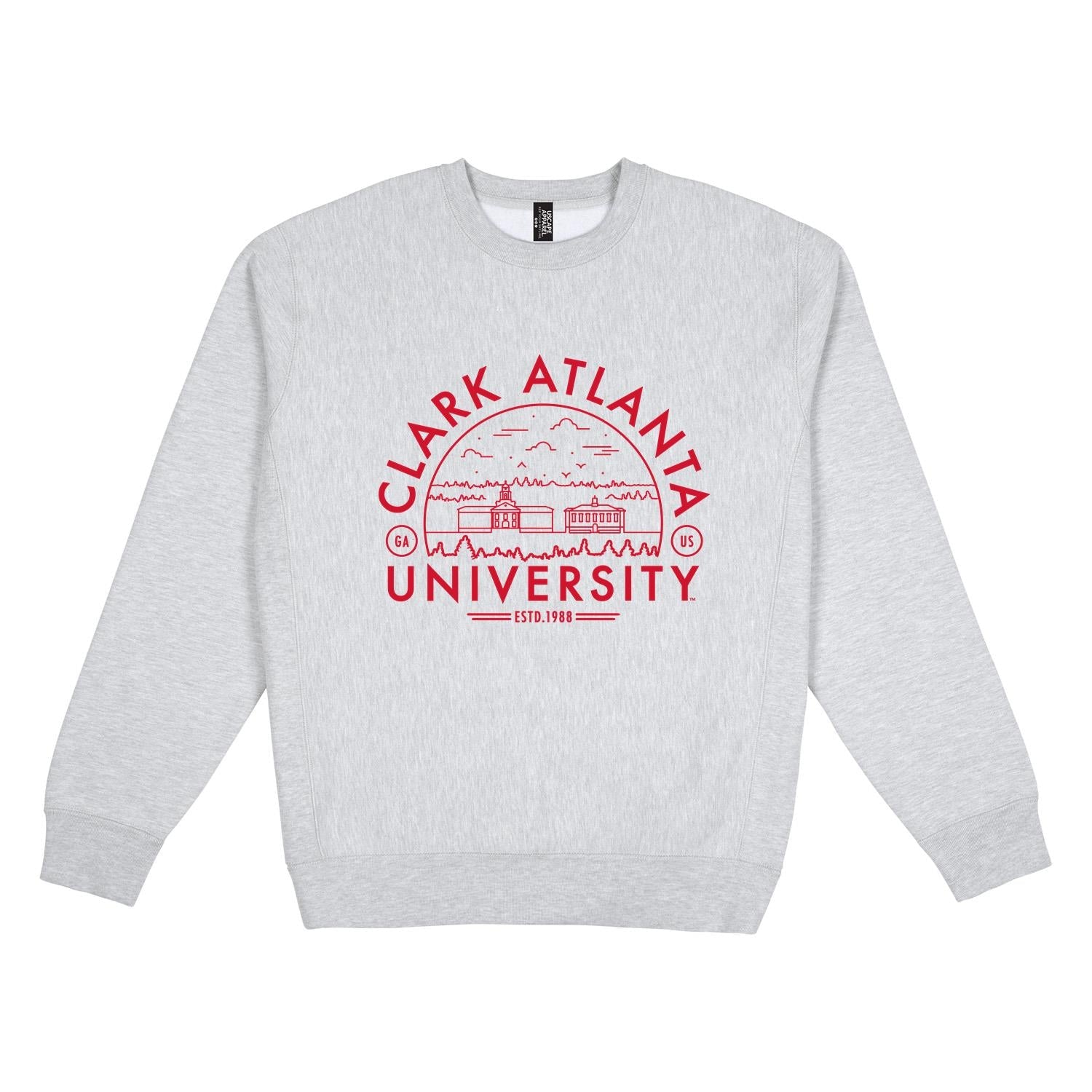 USCAPE Clark Atlanta University Voyager Heavyweight Crewneck, Grey Heather