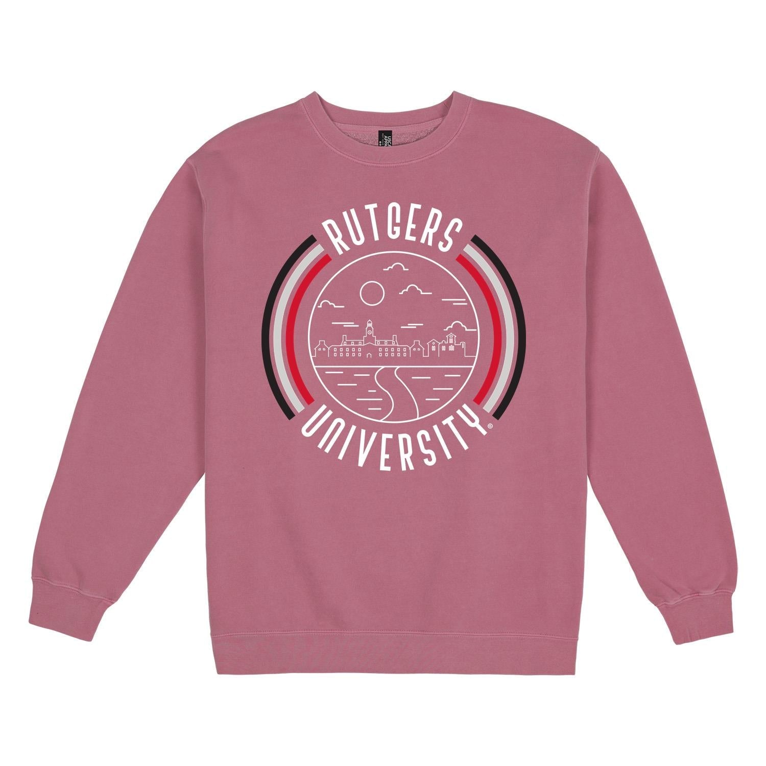 USCAPE Rutgers University '90s Flyer Fleece Crewneck, Maroon