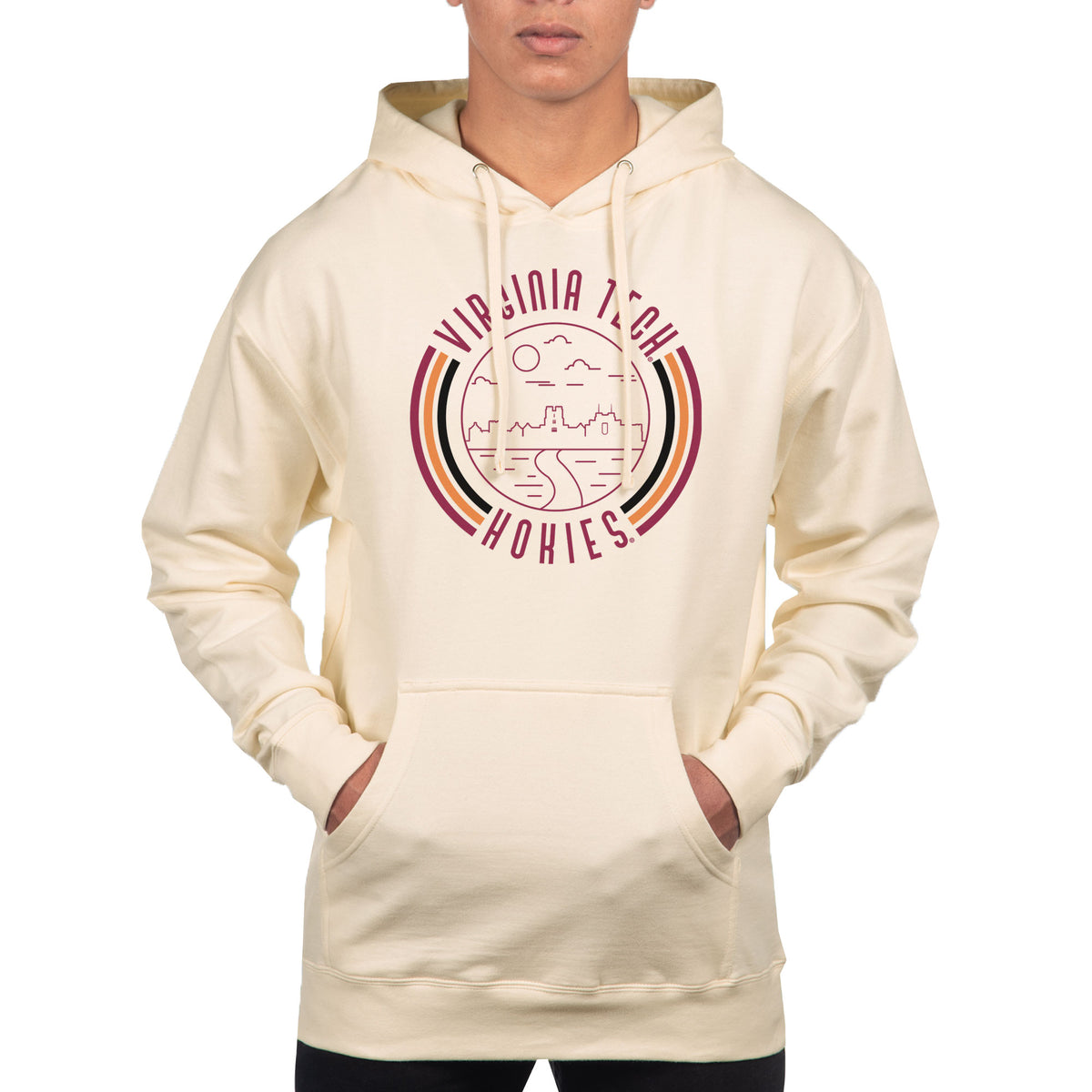USCAPE Virginia Tech '90s Flyer Hoodie, Bone – Uscape Apparel
