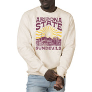 USCAPE Arizona State University Sunburst Heavyweight Crewneck, Bone