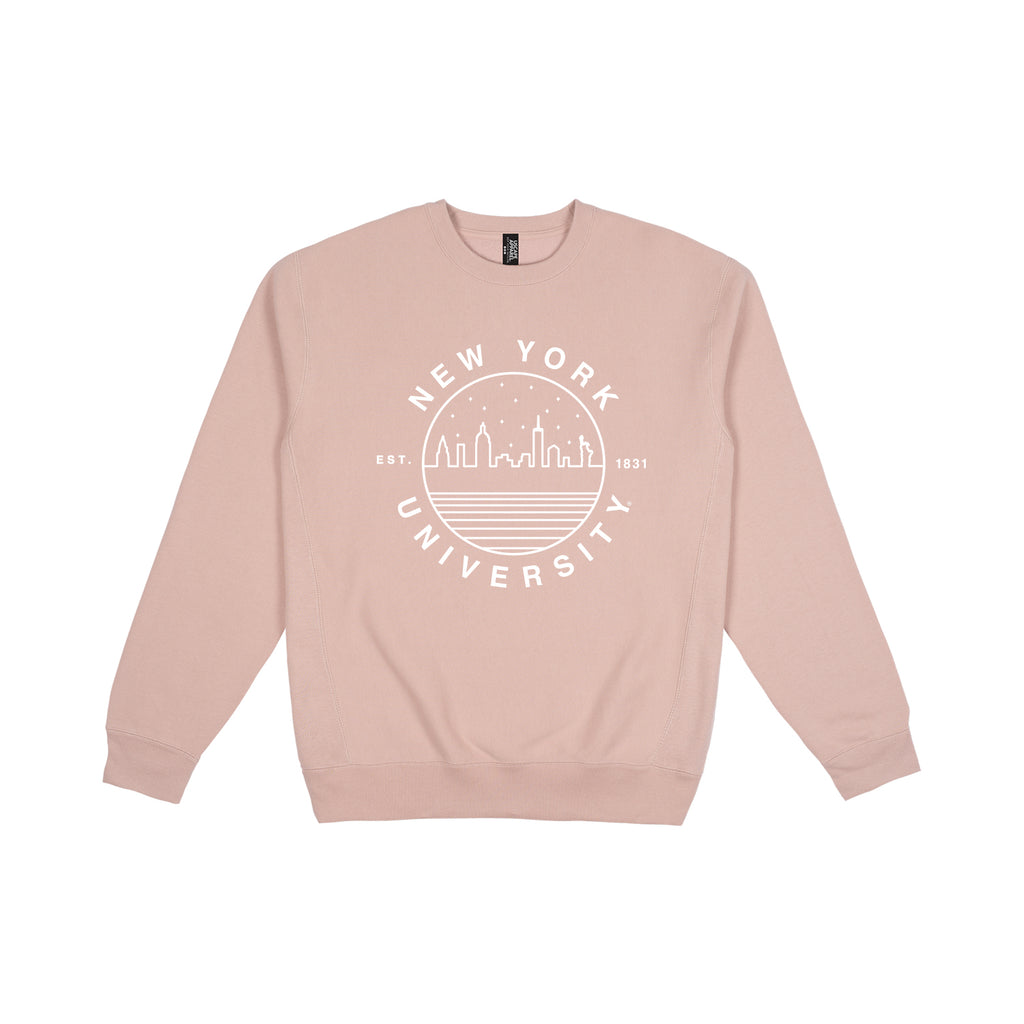 Women's Uscape Apparel Pink Johns Hopkins Blue Jays Circle Scene Cloud Dye  Long Sleeve T-Shirt